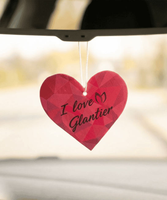 Geurhanger auto - "I love Glantier"